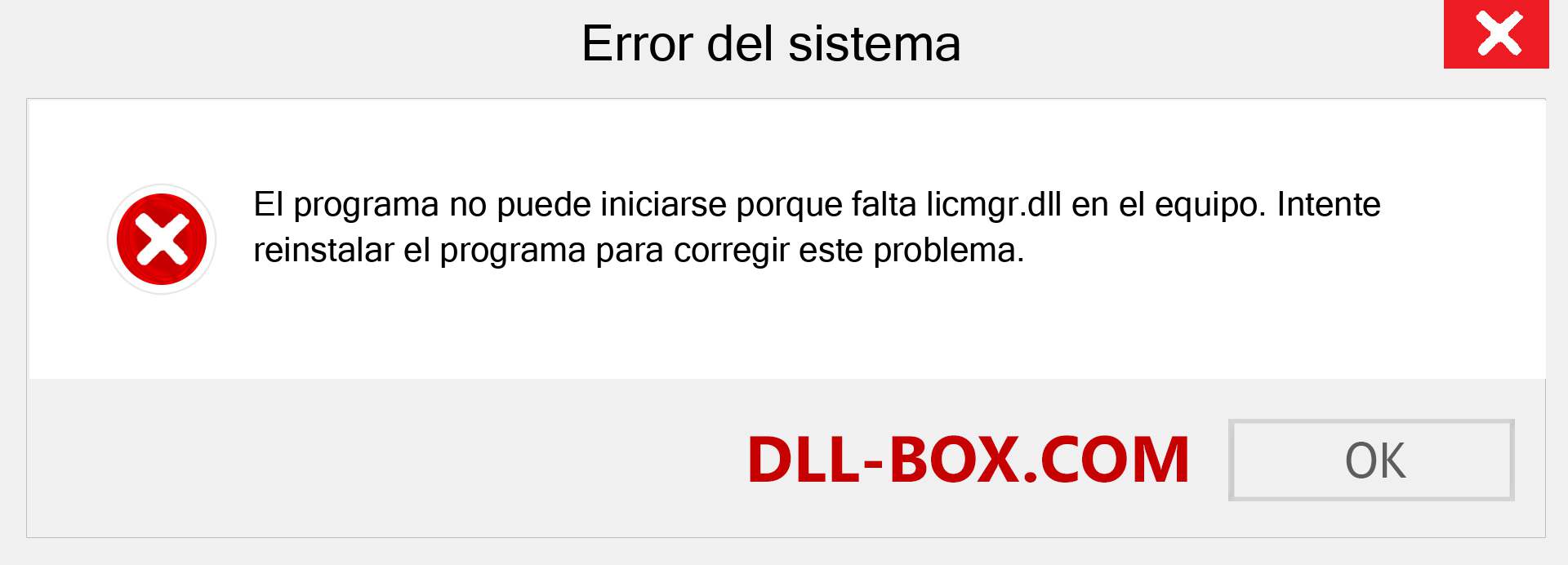 ¿Falta el archivo licmgr.dll ?. Descargar para Windows 7, 8, 10 - Corregir licmgr dll Missing Error en Windows, fotos, imágenes