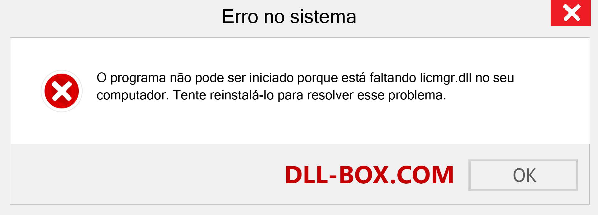 Arquivo licmgr.dll ausente ?. Download para Windows 7, 8, 10 - Correção de erro ausente licmgr dll no Windows, fotos, imagens